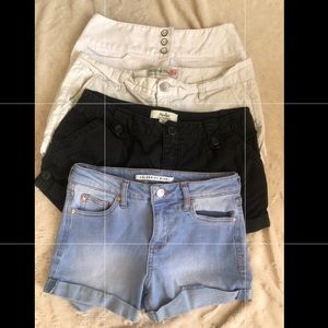Group of 4 jean shorts